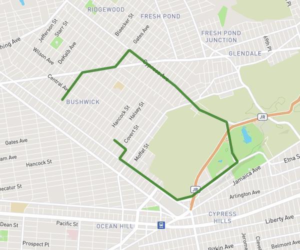 From 1172 Greene Avenue to Citi Bike - Halsey St &amp; Evergreen Ave