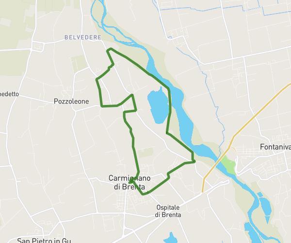 percorso senza deviazione12 Km marcia 2026 Carmignano di Brenta