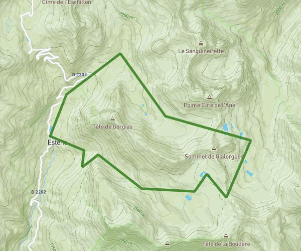 De Ruisseau de Sanguinière à Lacs de Gialorgues retour par l'Estro