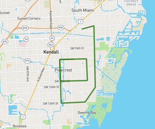 From 8141 Southwest 62nd Court to Pinecrest