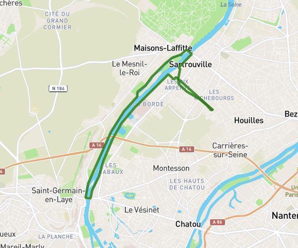 Boucle houilles, maisons laffite, le pecq, montesson
