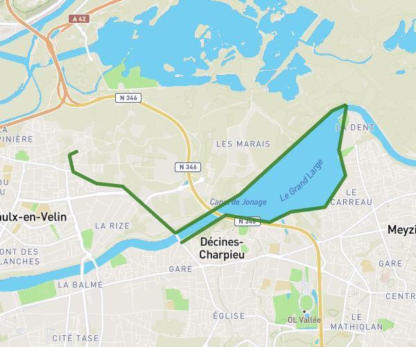 Parcours a pieds 1 Décines