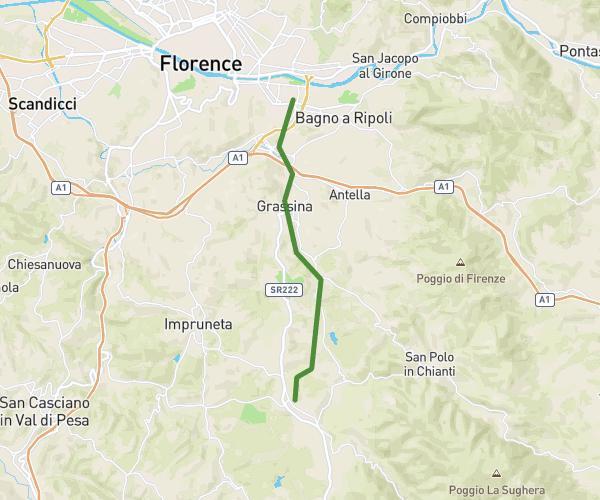 Da Firenze a Chiesa di San Cristoforo a Strada