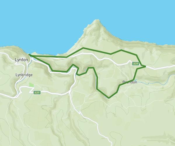 Lynmouth to Brendon and back via coast path