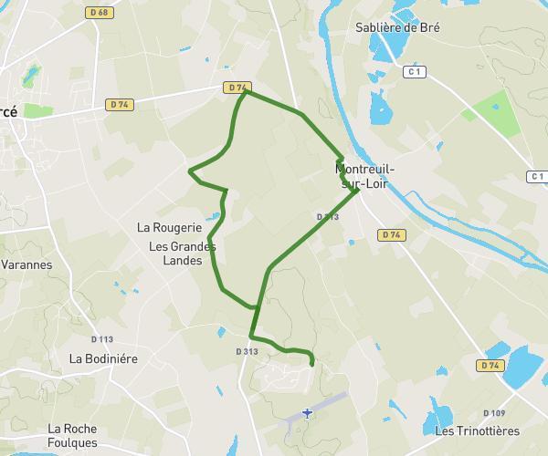 De Chemin de la Poussinière à Rives-du-Loir-en-Anjou