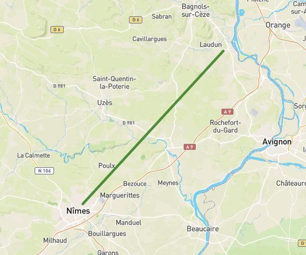 De Laudun-l'Ardoise à 59 6° Brigade Légère Blindée - Caserne Colonel de Chabrièr