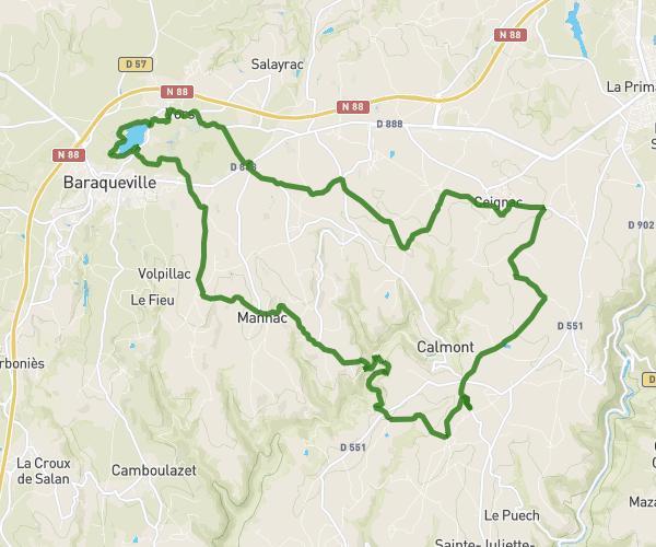 Autour de Le Babinas 30km lac Baraqueville