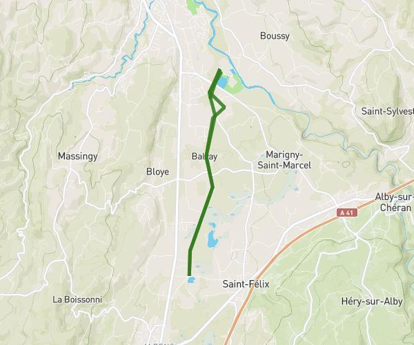 Plan d'eau des Pérouses depuis Chemin du Moulin