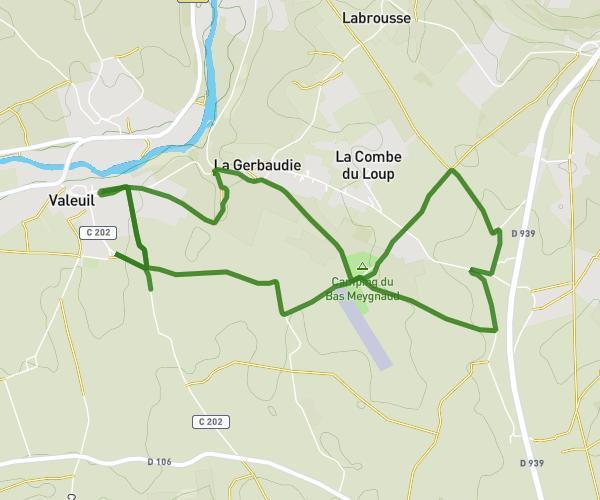 Boucle Valeuil  Haut meygnaud  Lasserre /Bas Meygnaud/Valeuil