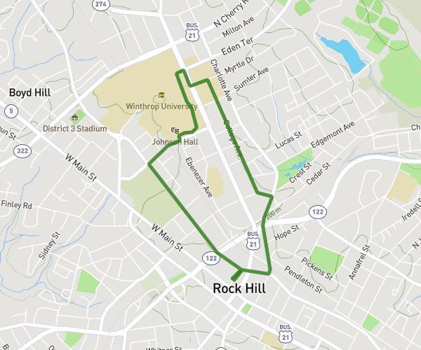 RHBC 3 MILE ROUTE