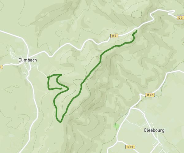 Ruines de l'Ermitage Kapellenbogen depuis Les sentierts Enduro VTT de la Scherho