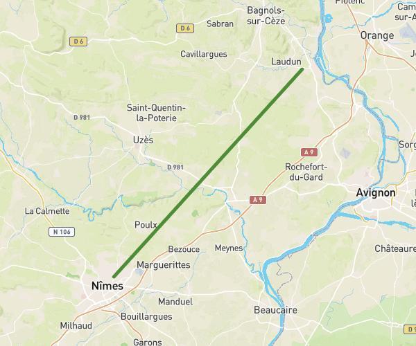 De Laudun-l'Ardoise à 59 6° Brigade Légère Blindée - Caserne Colonel de Chabrièr