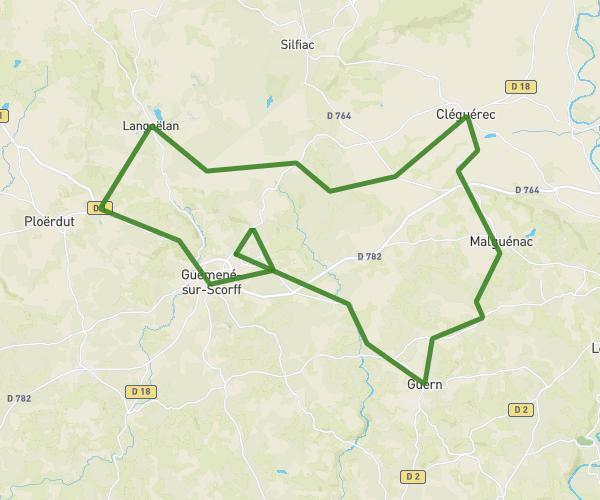 parcours vélo 55 km