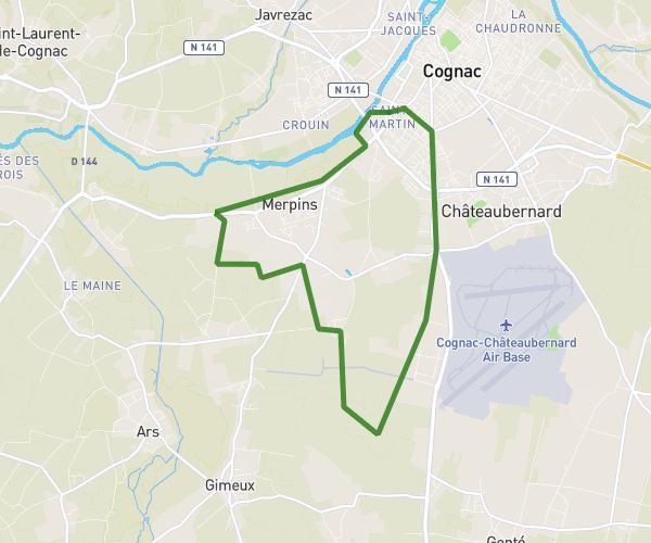 15 km Cognac Pont Neuf Merpins