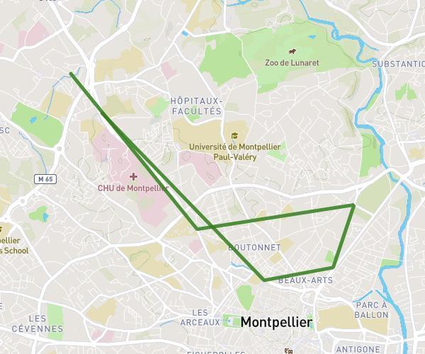 De Montpellier à Route de Ganges